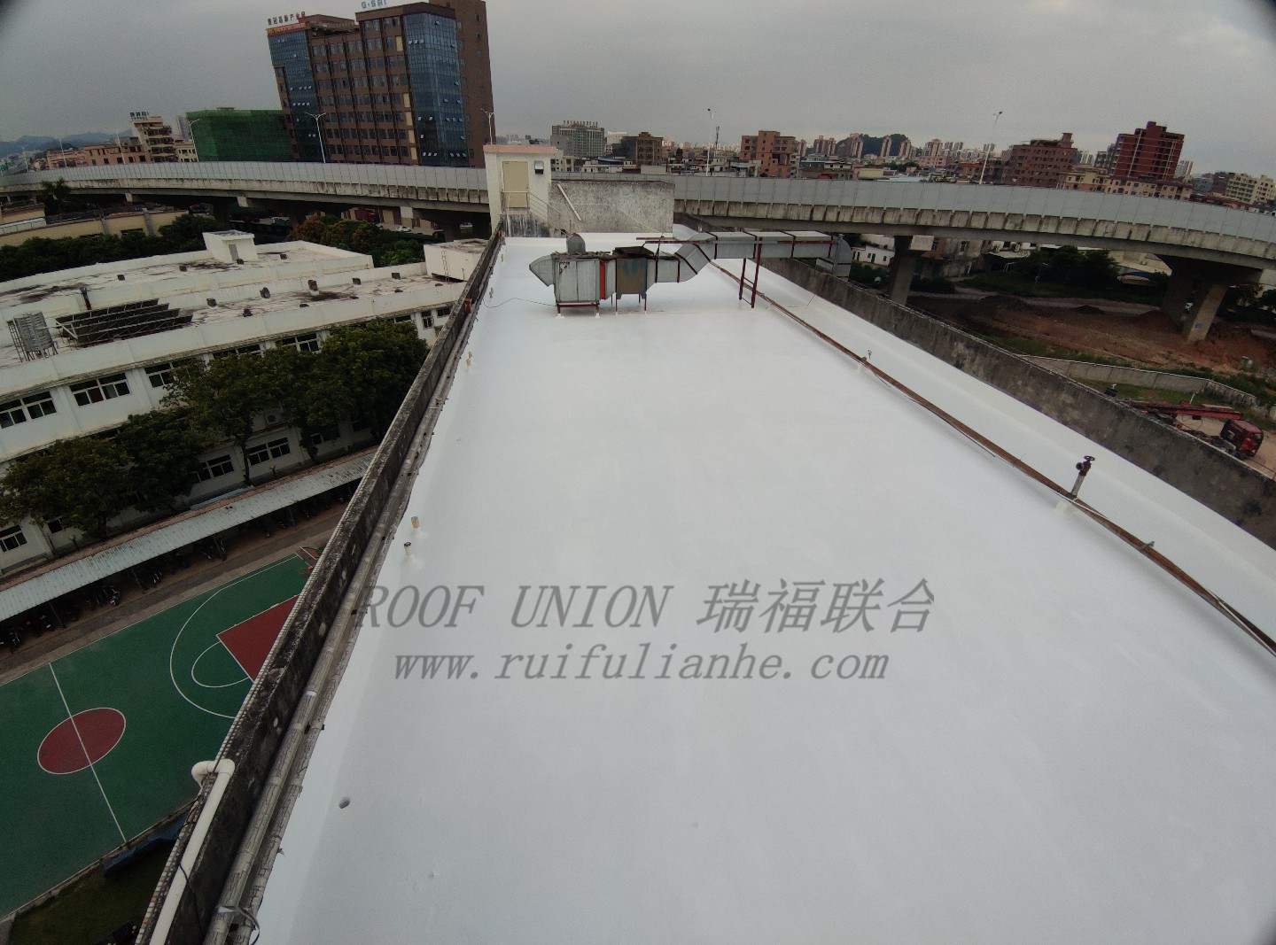  广东某大型生产制造企业混凝土办公楼防水工程