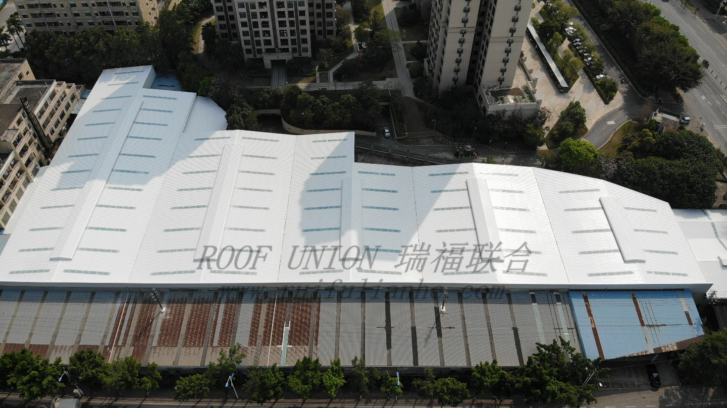 广东某大型摩托车生产企业钢结构屋面整体修缮工程